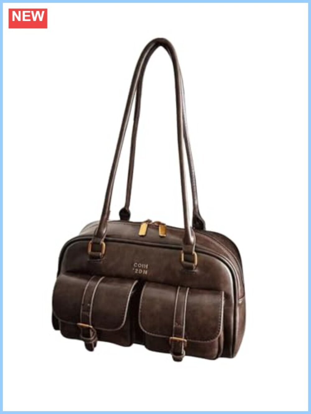 PU Leather Y2K Shoulder Bag Satchel Top Handle Handbag